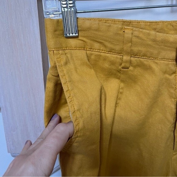 Homeward Ilaria Linen Pants in Savana Yellow M NWOT - Picture 5 of 10